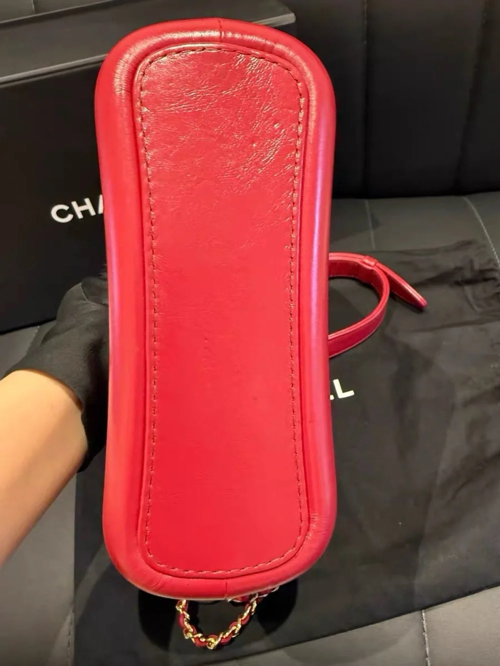 Authentic Chanel Gabrielle Hobo Small, Red